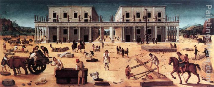 The Building of a Palace painting - Piero di Cosimo The Building of a Palace art painting